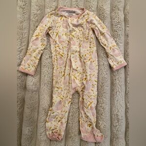 Magnetic Me Floral Pink and Yellow Footie